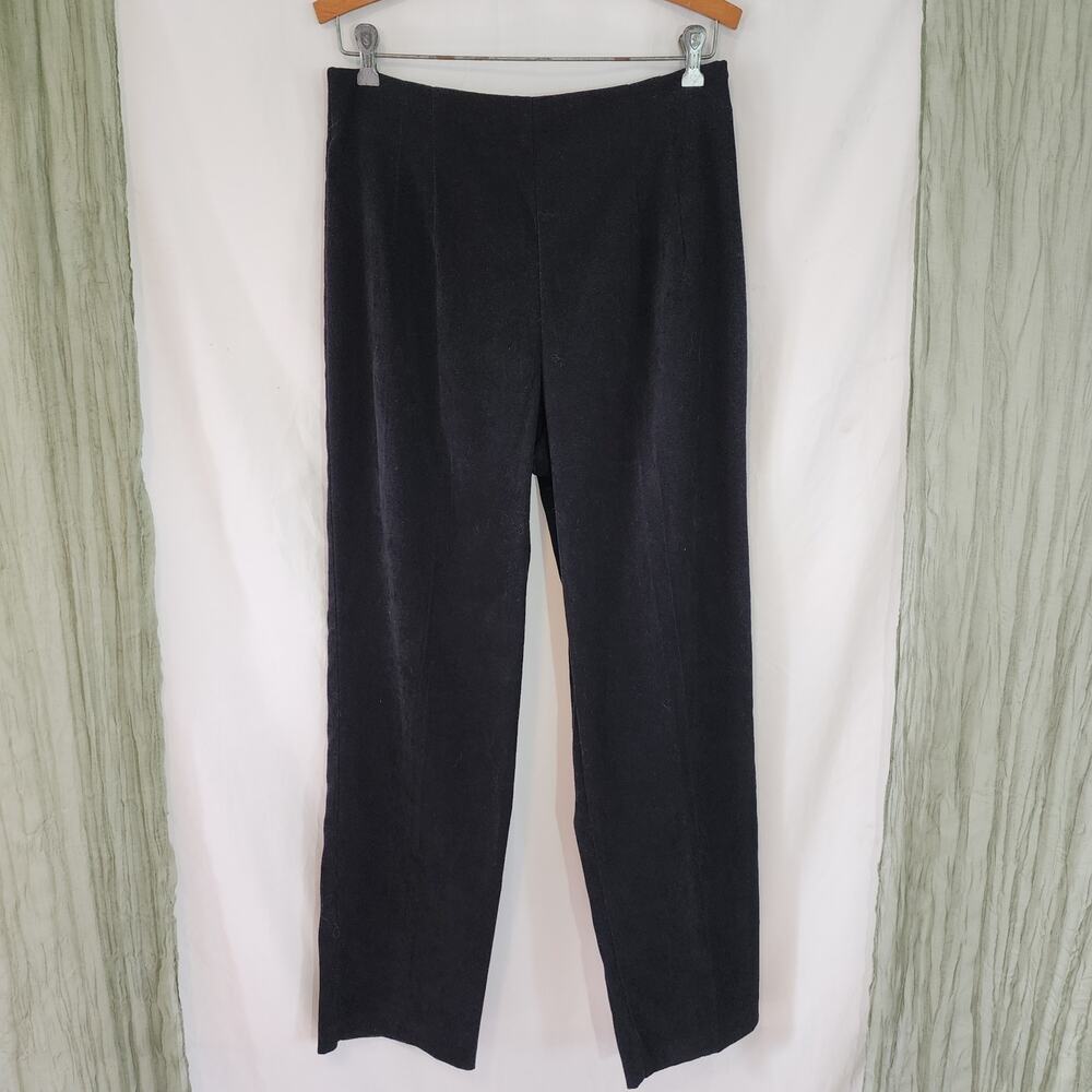 Versailles Black Corduroy Woman's Slacks Pants Size 10